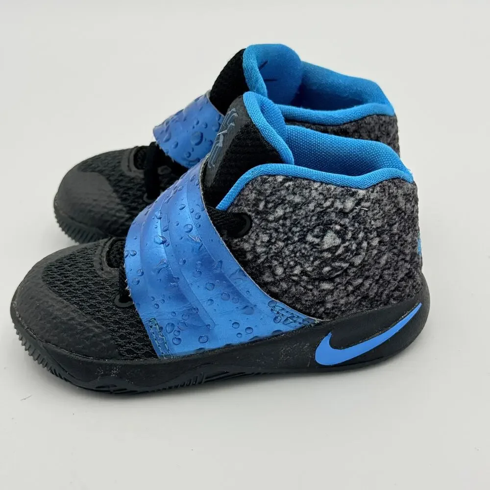 Nike Kyrie 2 Wet Water Drops Toddler Shoes Size 6C Black Blue 827281-005